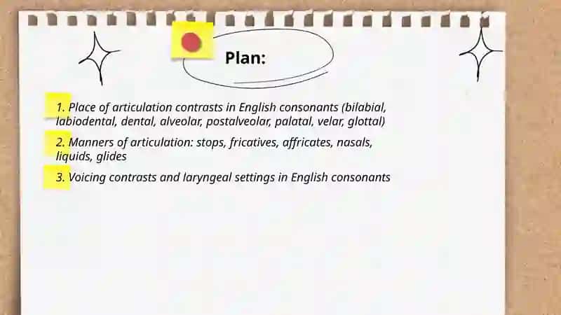Articulatory and Acoustic Proerties of English Consonants 2
