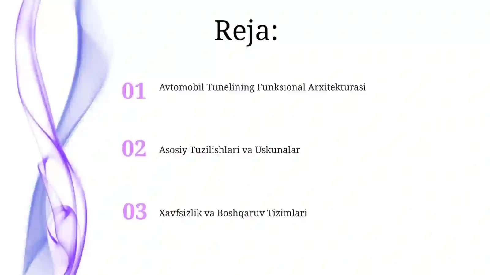 Avtomobil Tunelining Funksional Arxitekturasi 2