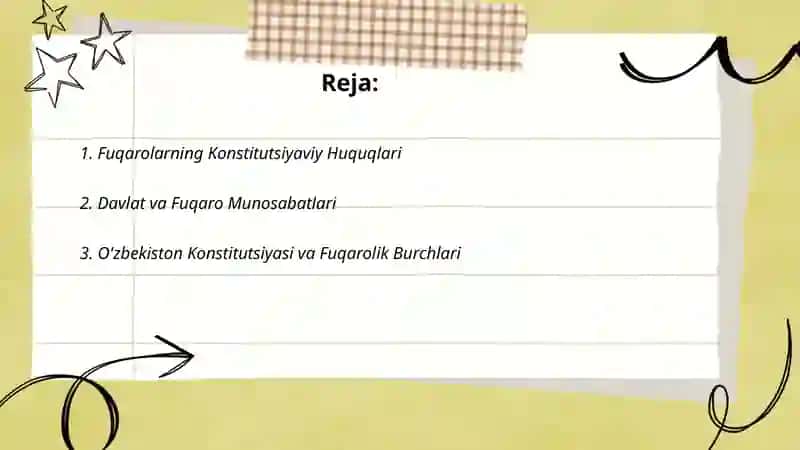 O'zbekistonda fuqarolar burchlarining konstitutsiyaviy asoslari 2