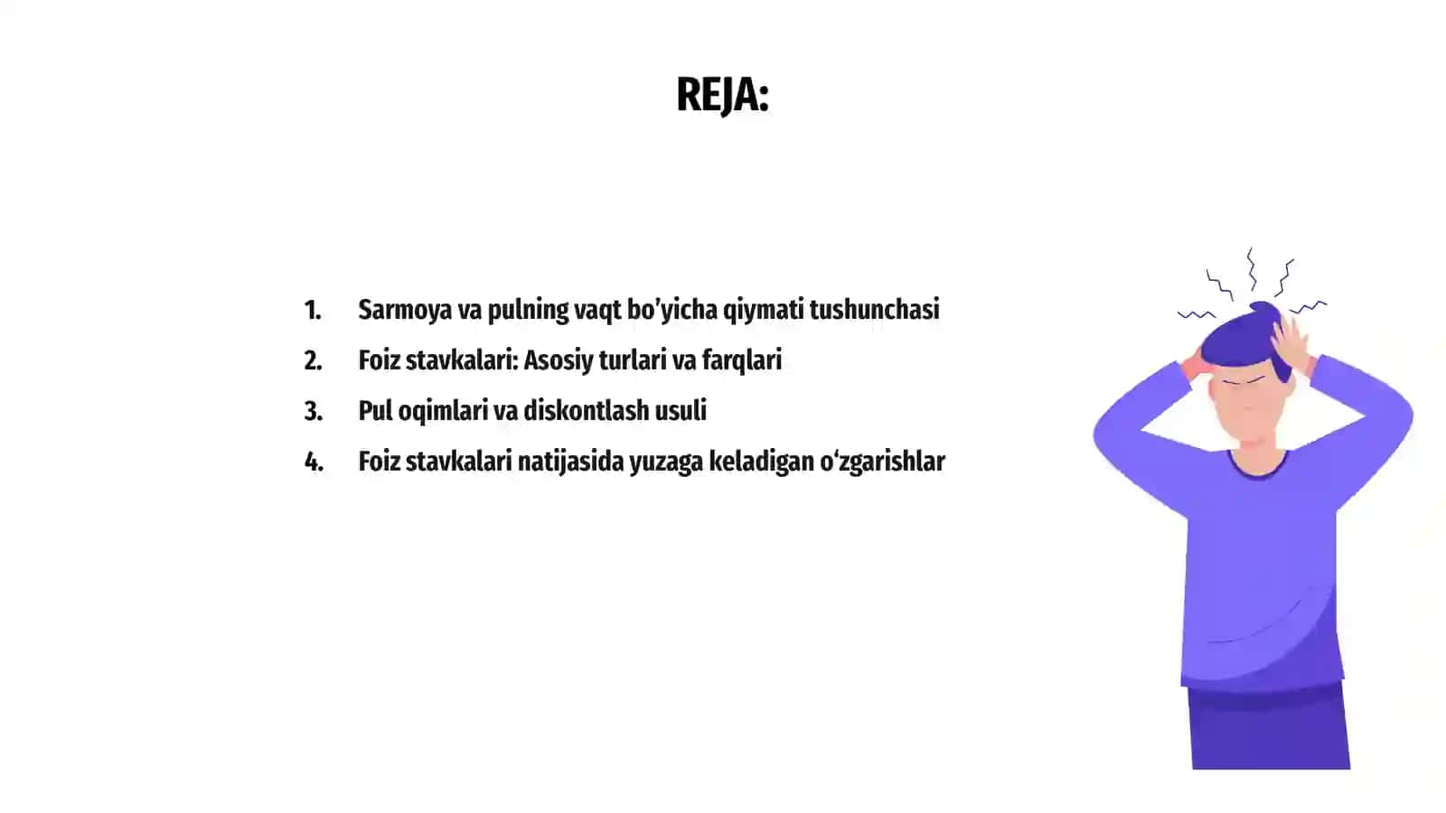 Pulning vaqt bo’yicha qiymati 2