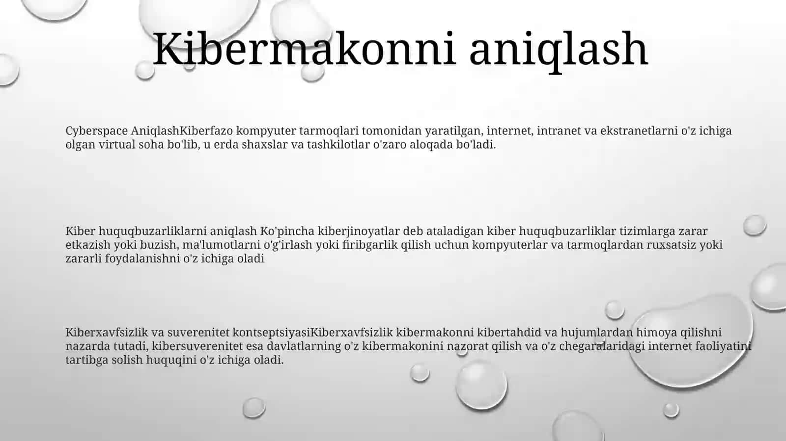 Kiber Makon, Kiber Terrorizm, Kiber ZoʻRavonlik Tushunchalarining Mohiyati 2
