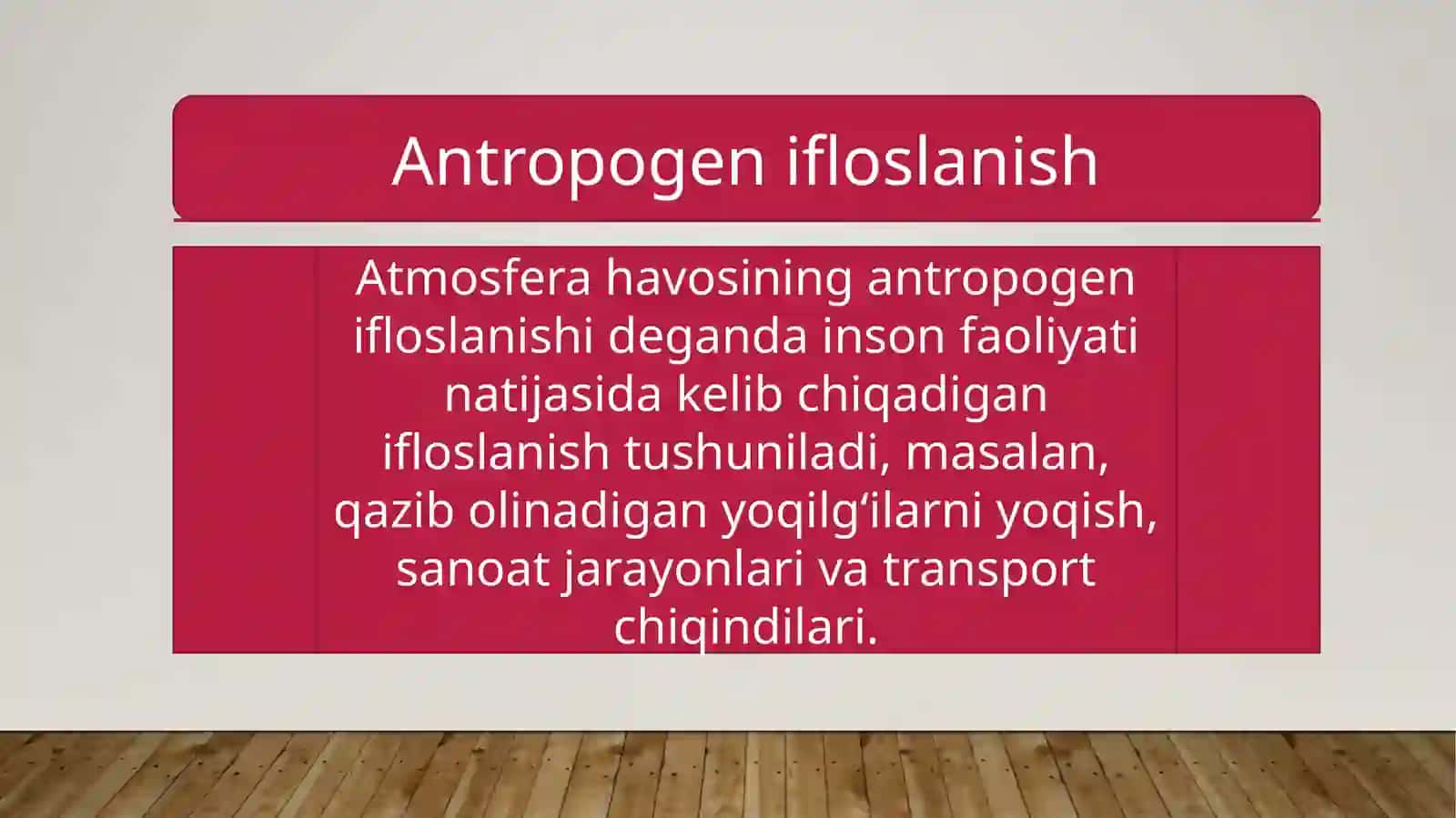 Kasalxonaxonalaridagi havoning antropogen ifloslanishi 2