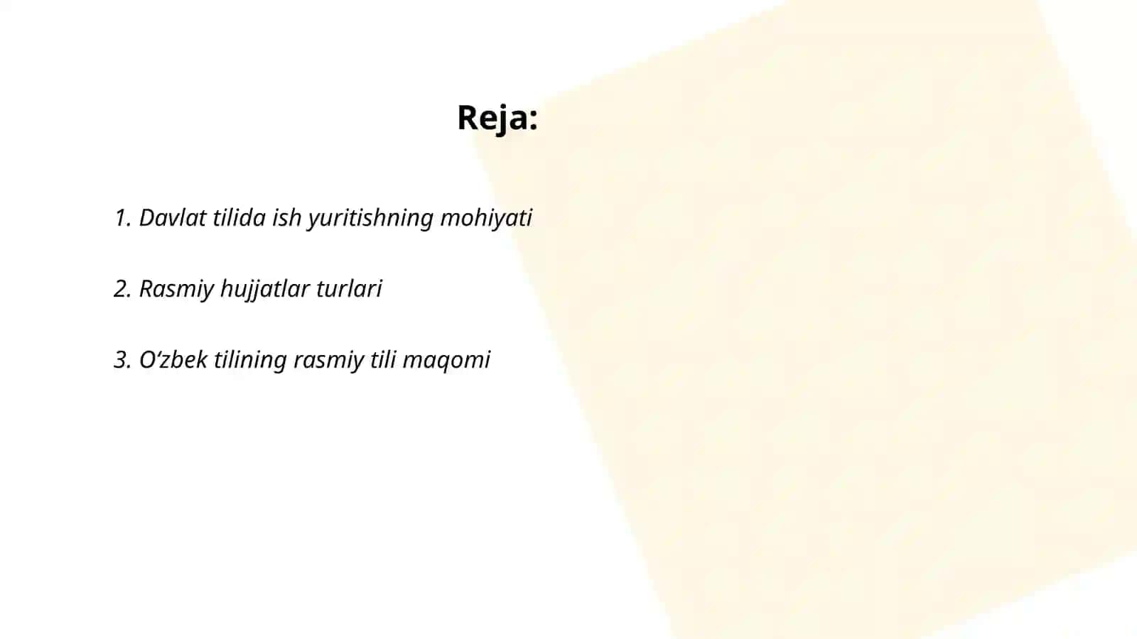 Davlat tilida ish yuritish fanining maqsad va vazifalari 2