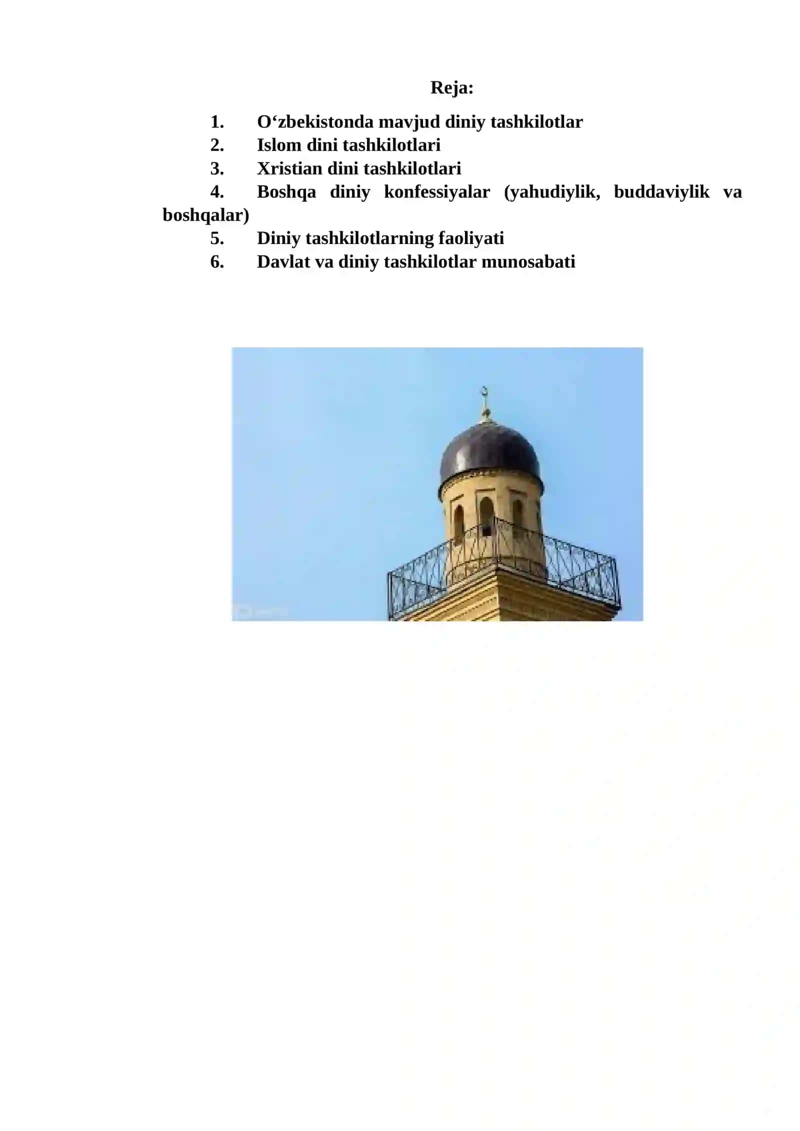O‘zbekistonda faoliyat yurituvchi diniy tashkilotlar 2
