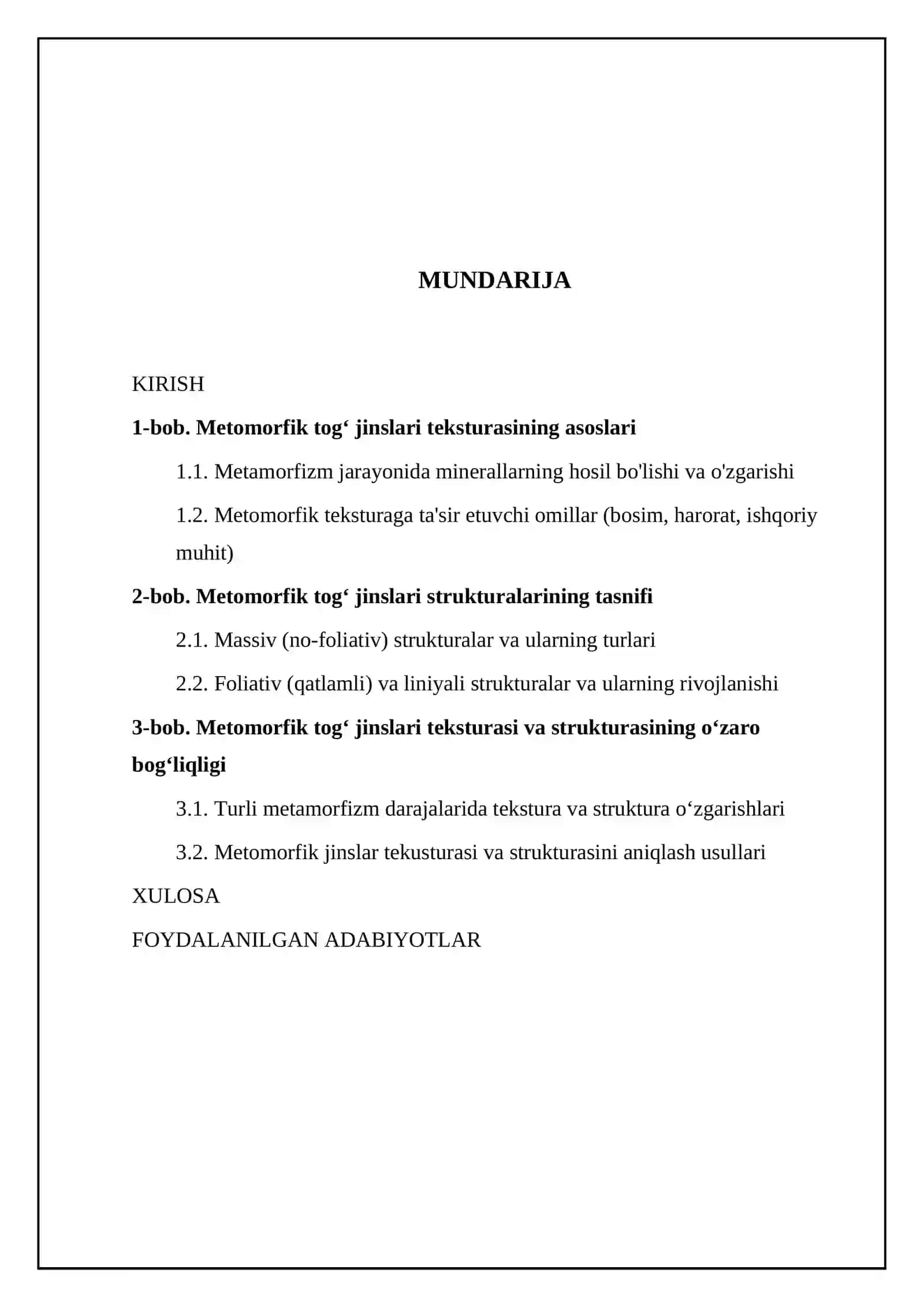 Metomorfik togʻ jinslari tekusturasi va strukturalari 2