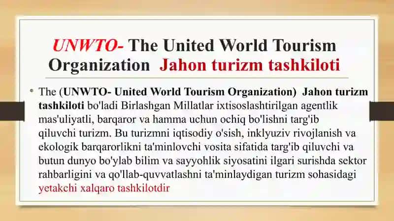 BUTUNJAHON TURISTIK TASHKILOTI 2