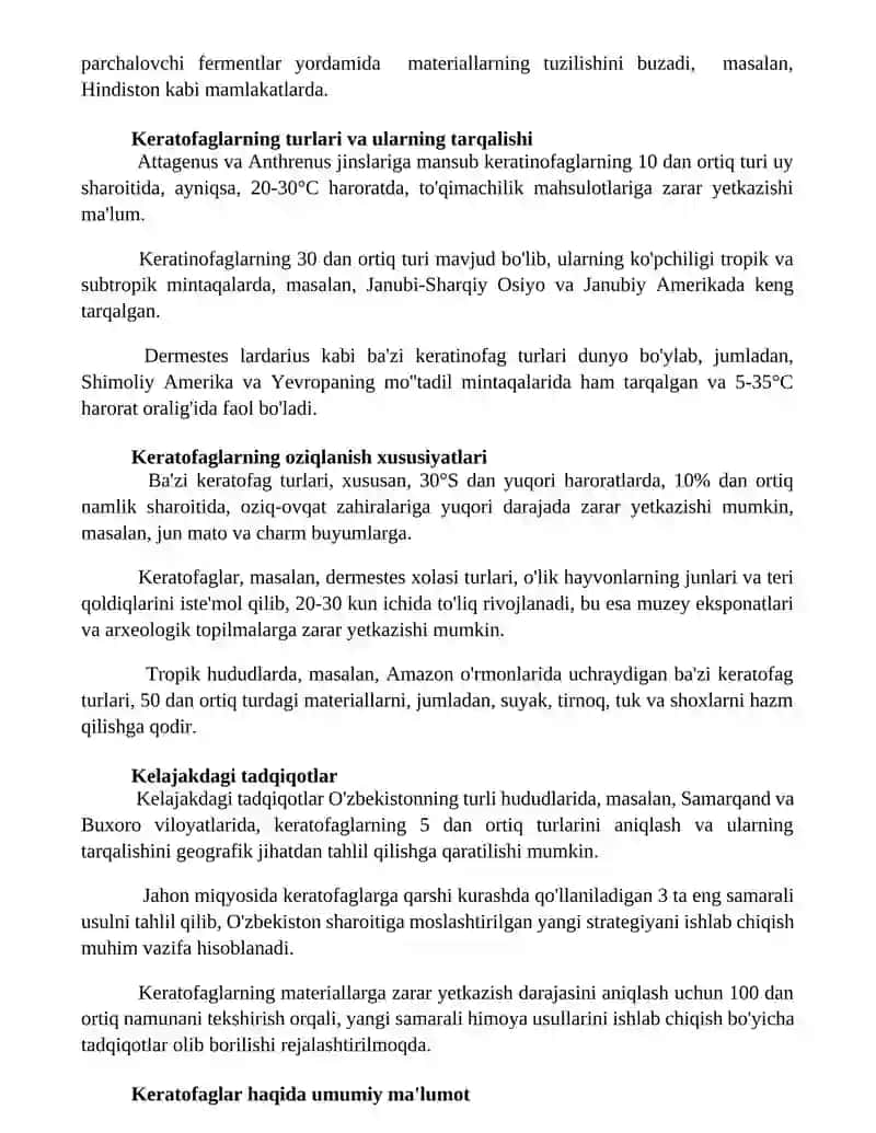 Hasharotlar buyum va materiallarning zararkunandalari 2