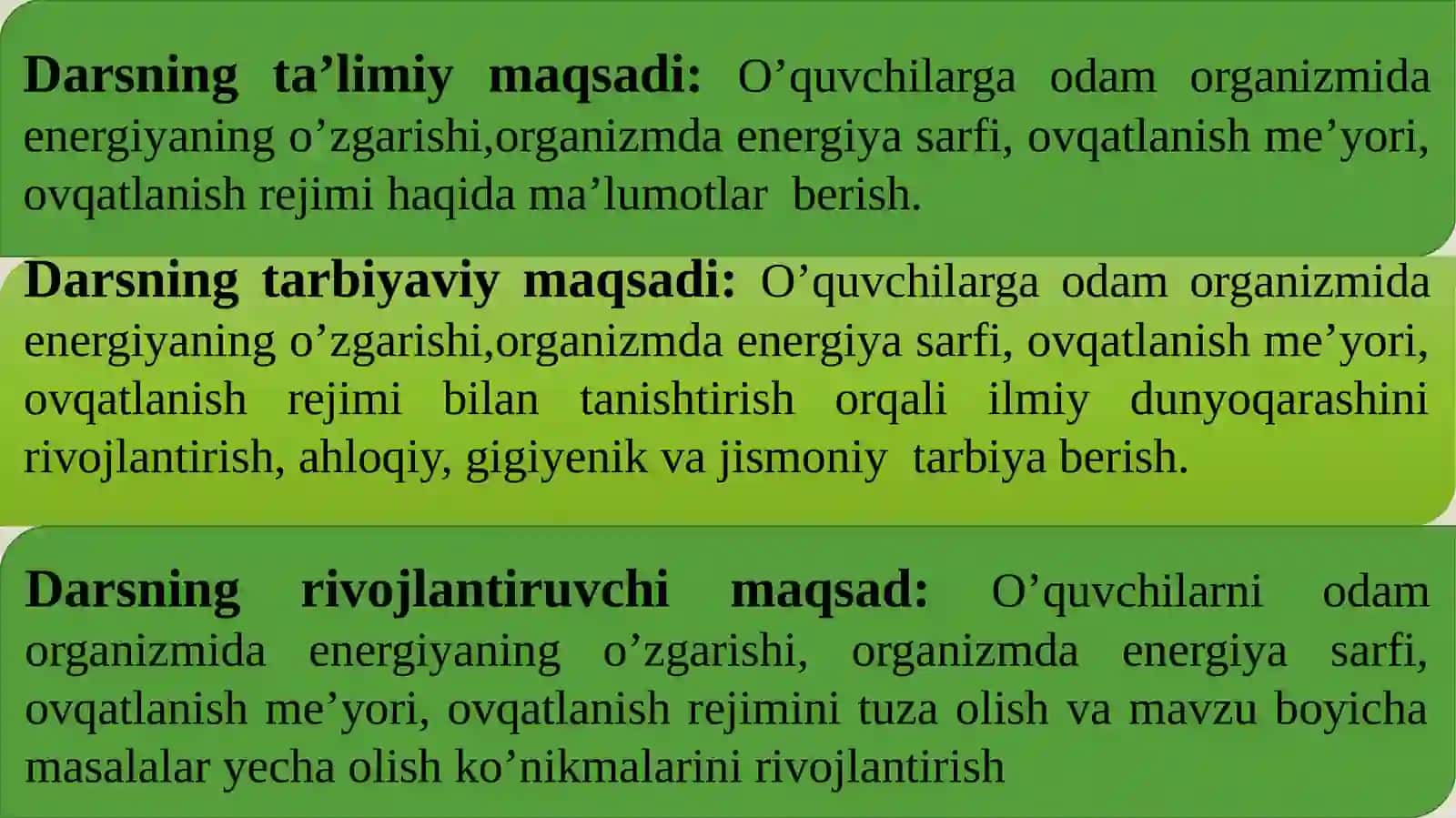 Organizmda energiya sarfi 2