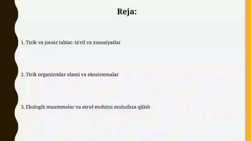 Tirik va jonsiz tabiat 2