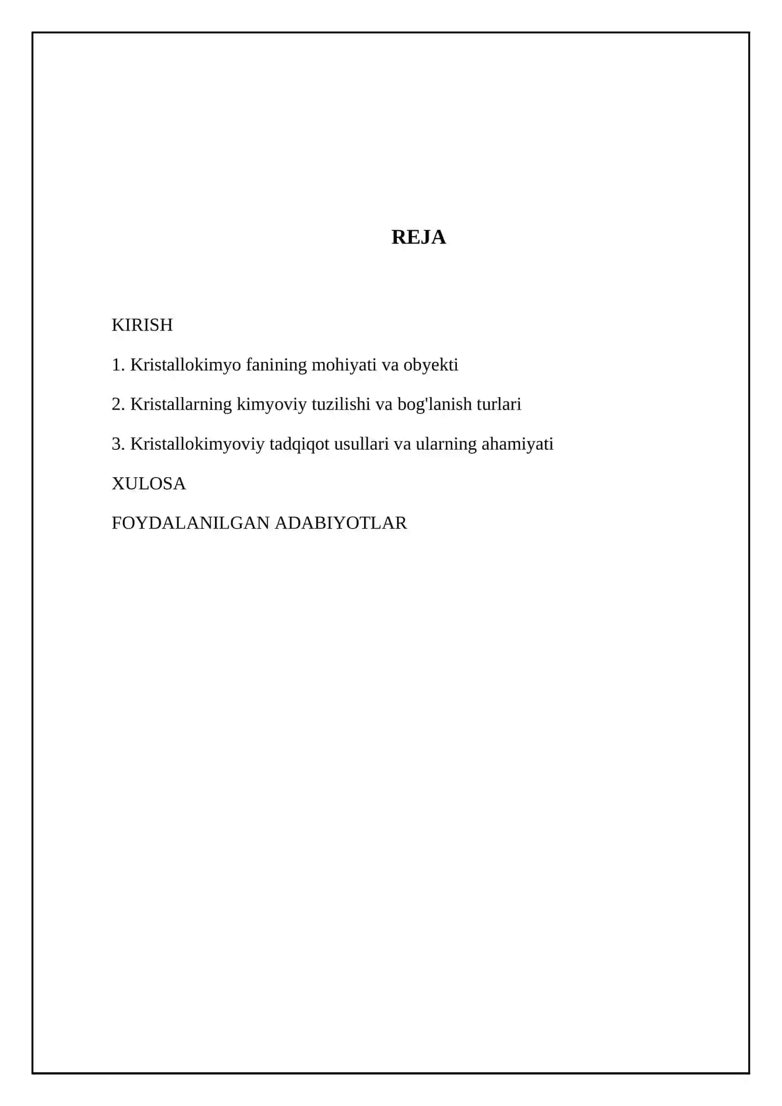 Kristallokimyoning asosiy tushunchalari 2