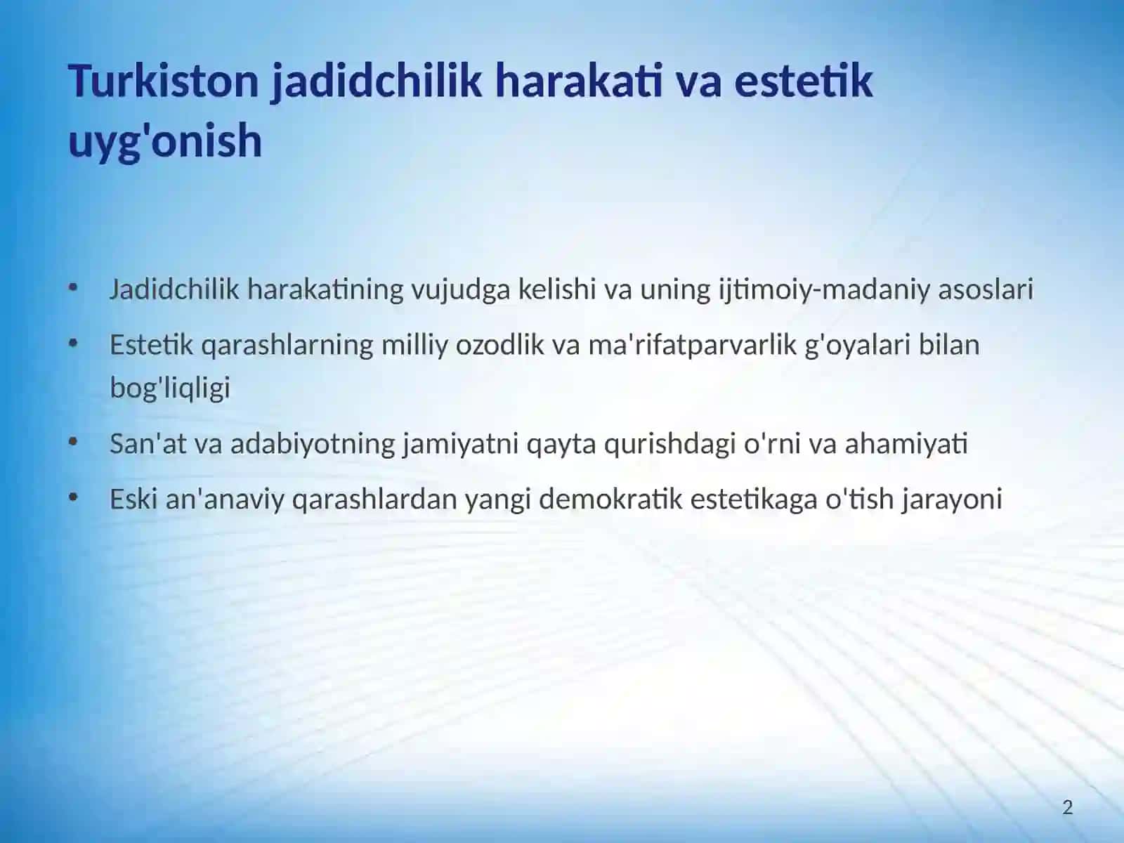 Turkiston Ma'rifatparvar-Jadid Mutafakkirlarining Estetik Qarashlari 2