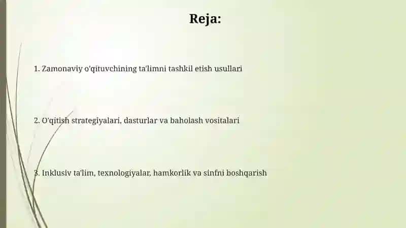 Zamonaviy o'qituvchining ta'limni tashkil etish usullari 2