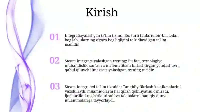 Steam integratsiyalashgan talim tizmida 2