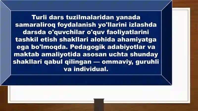 O'quvchilar mustaqil ish faoliyatini shakllantirishda pedagogik mahoratning o'rni 2