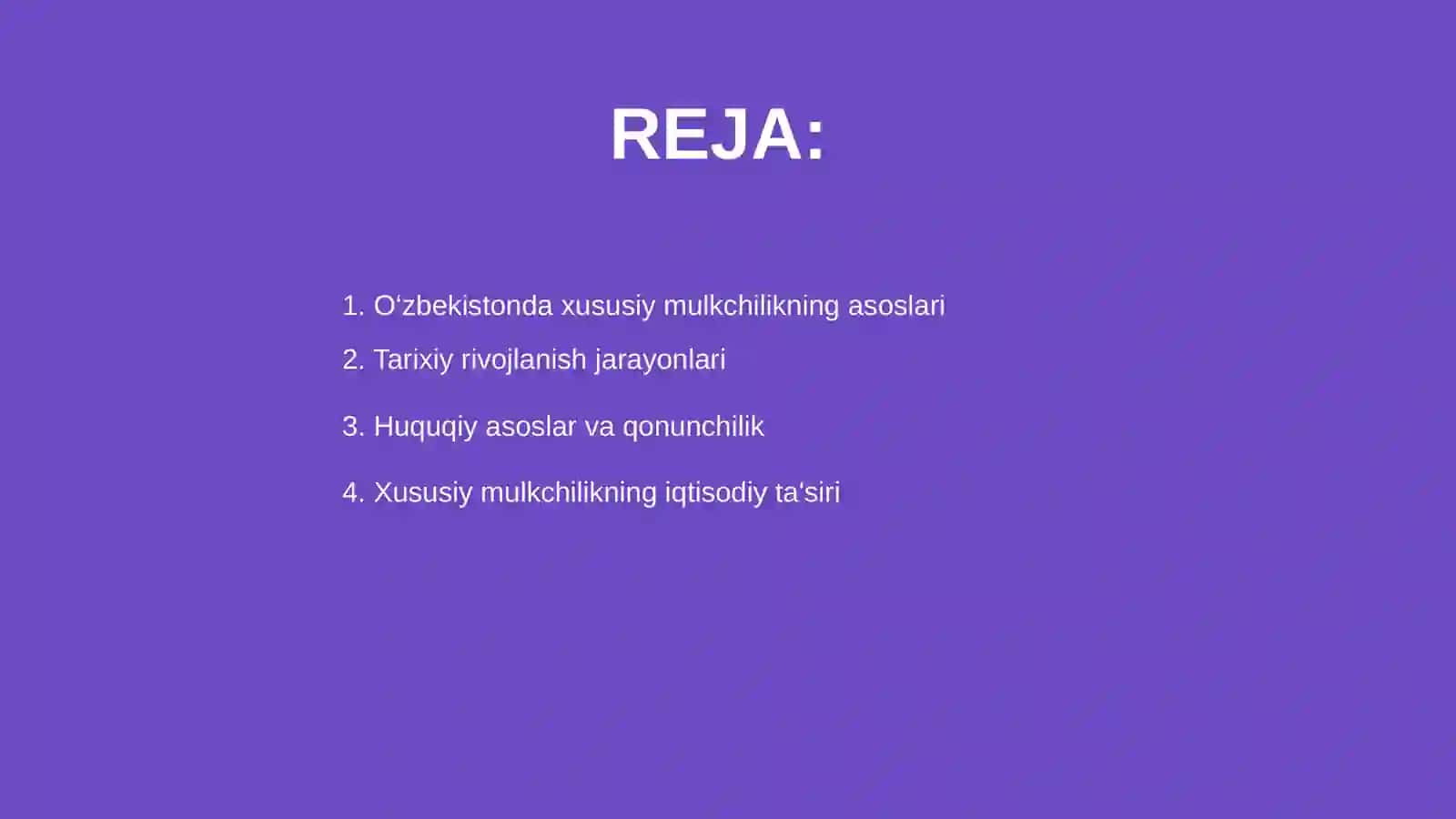 O‘zbekistonda xususiy mulkchilikning shakllanish jarayonlari 2