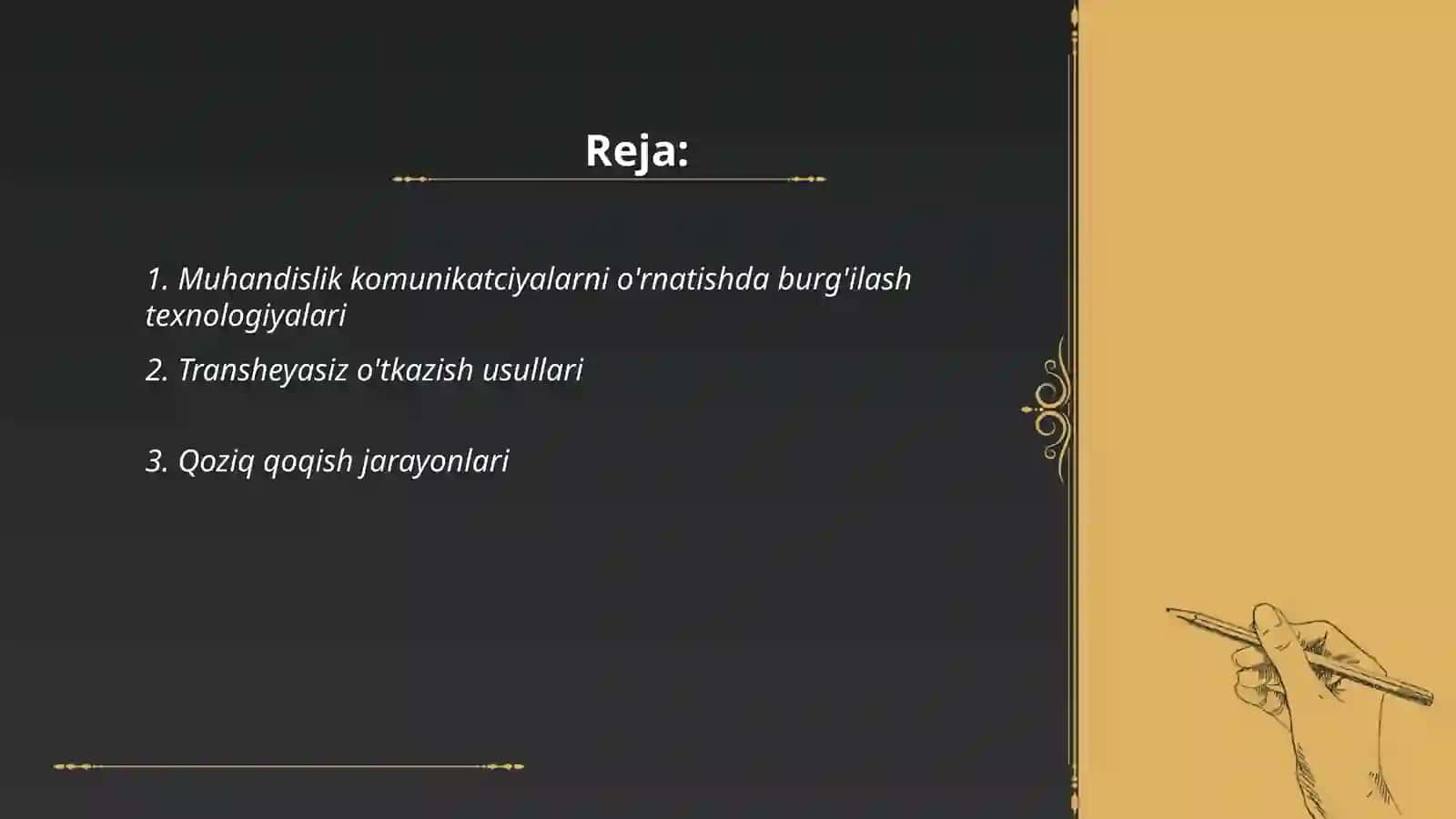 Muhandislik komunikatciyalarni transheyasiz oʻtkazish 2
