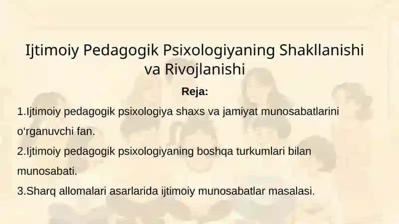 Ijtimoiy pedagogik psixologiya 2