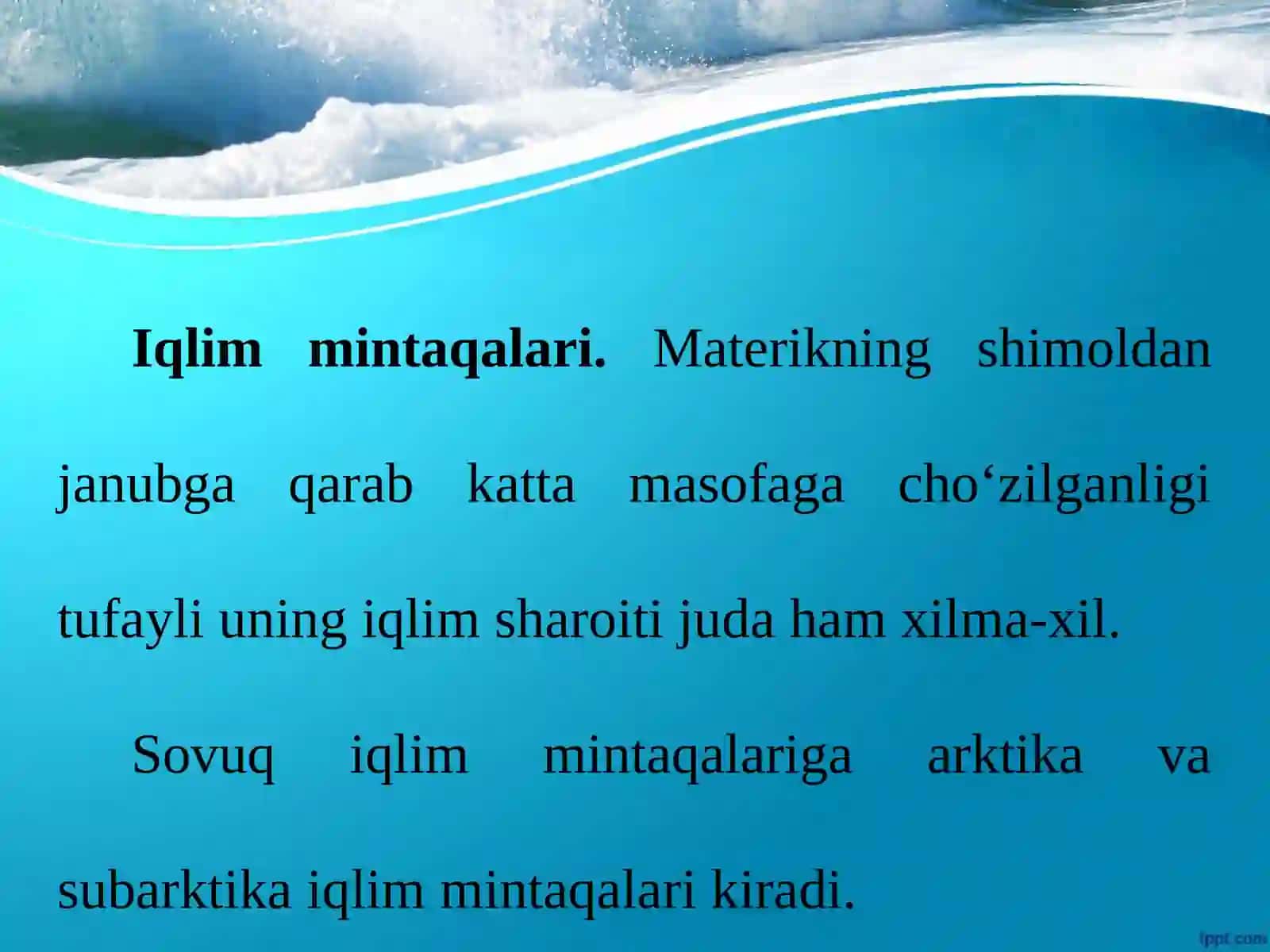 6-sinf geografiya darsligi asosida 52-53-mavzu: Sovuq va mo‘tadil iqlim mintaqalari 2