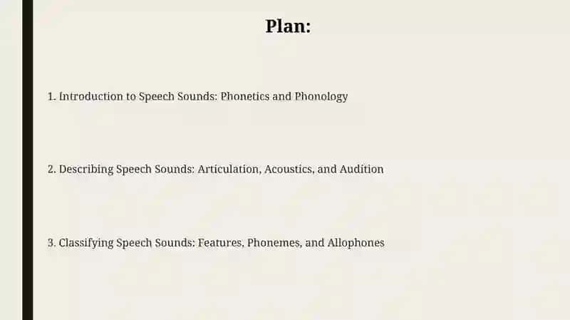 Classification of Speech Sounds 2