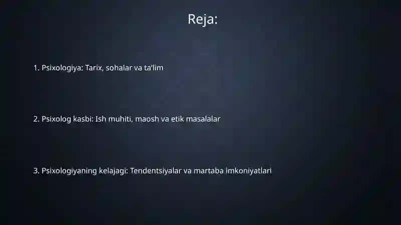 Psixologiya kasb sifatida 2