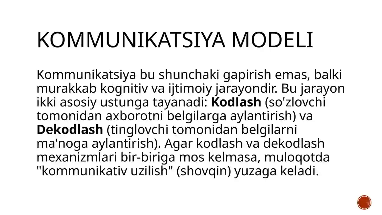 Kommunikatsiya modeli 2