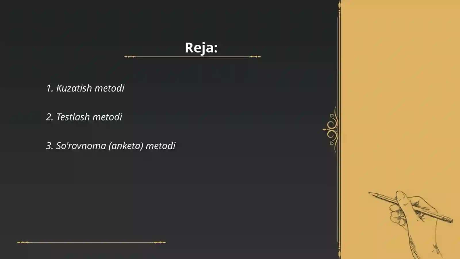 Pedagogik diagnostikaning umumiy metodlari 2