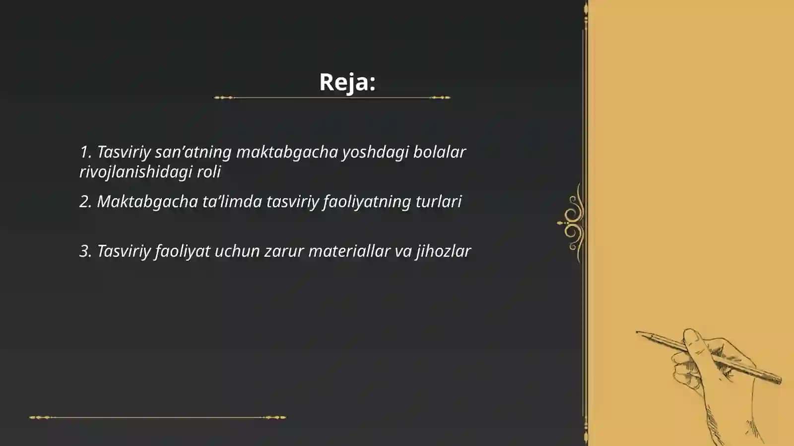 Maktabgacha taʼlim tashkilotlarida tasviriy faoliyat mashgʻulotlarini tashkil etish 2