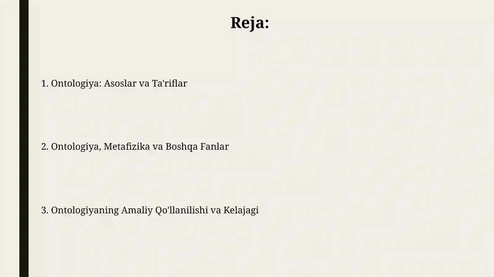 Ontologiya borliq falsafasi va mantiqi 2