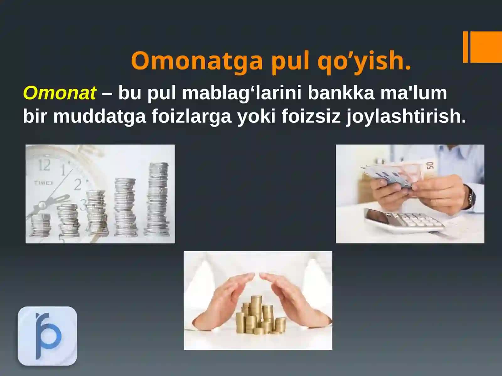 Microsoft Excel dasturida omonatga pul qo‘yish masalasini yechishni avtomatlashtirish 2