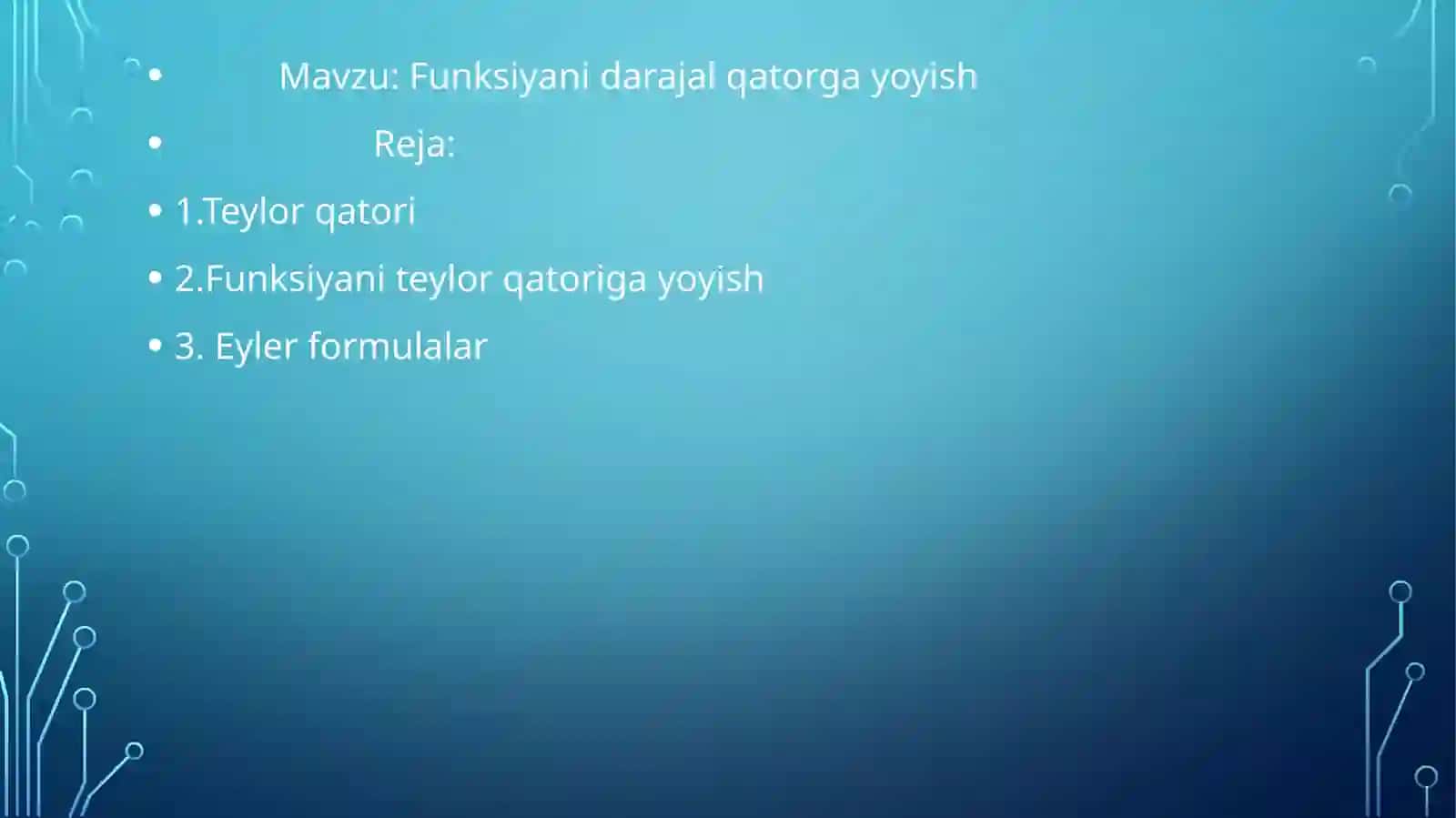 Funksiyani darajal qatorga yoyish 2