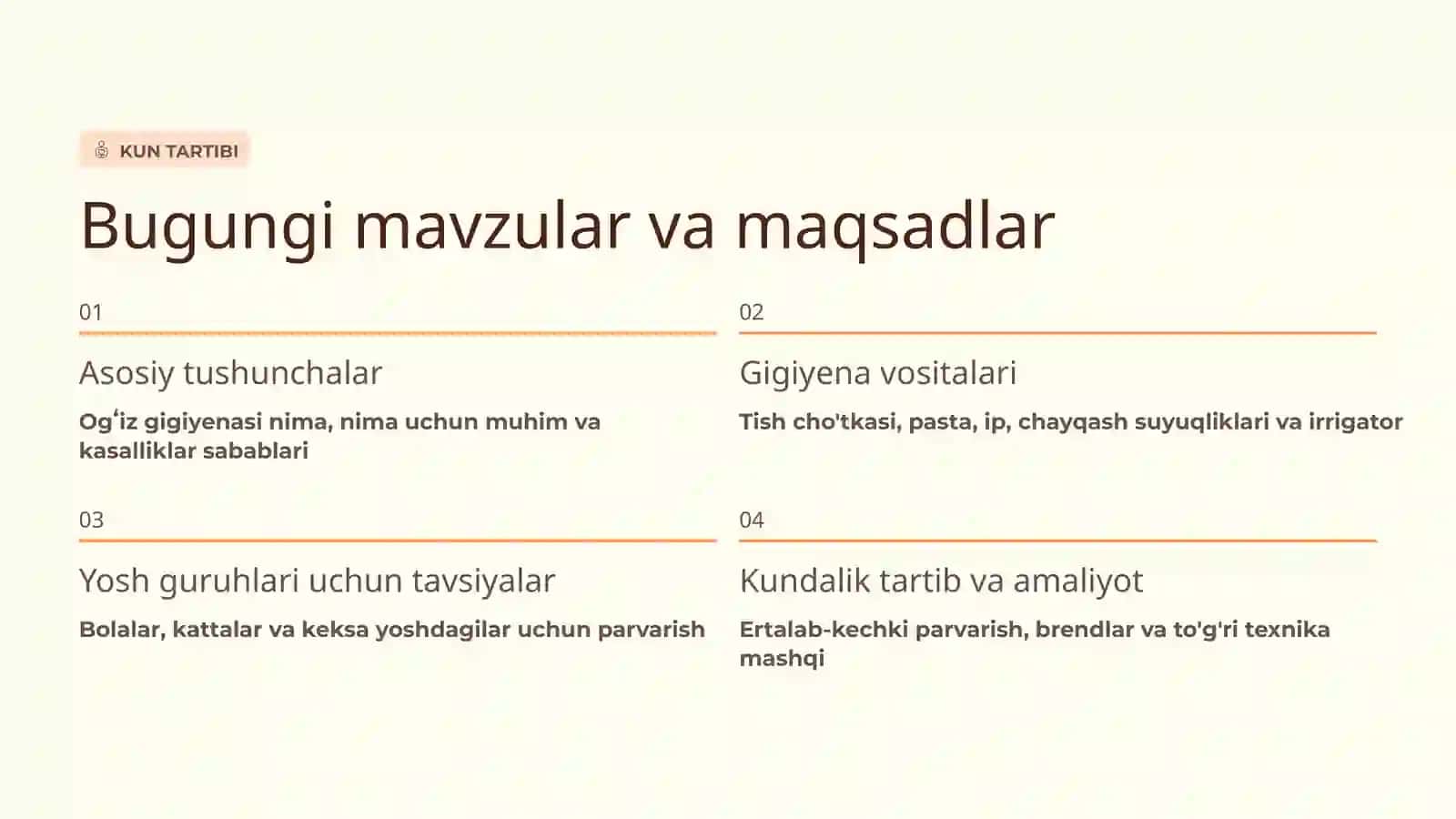 Og’iz bo’shlig’i gigiyenasi vositalari 2