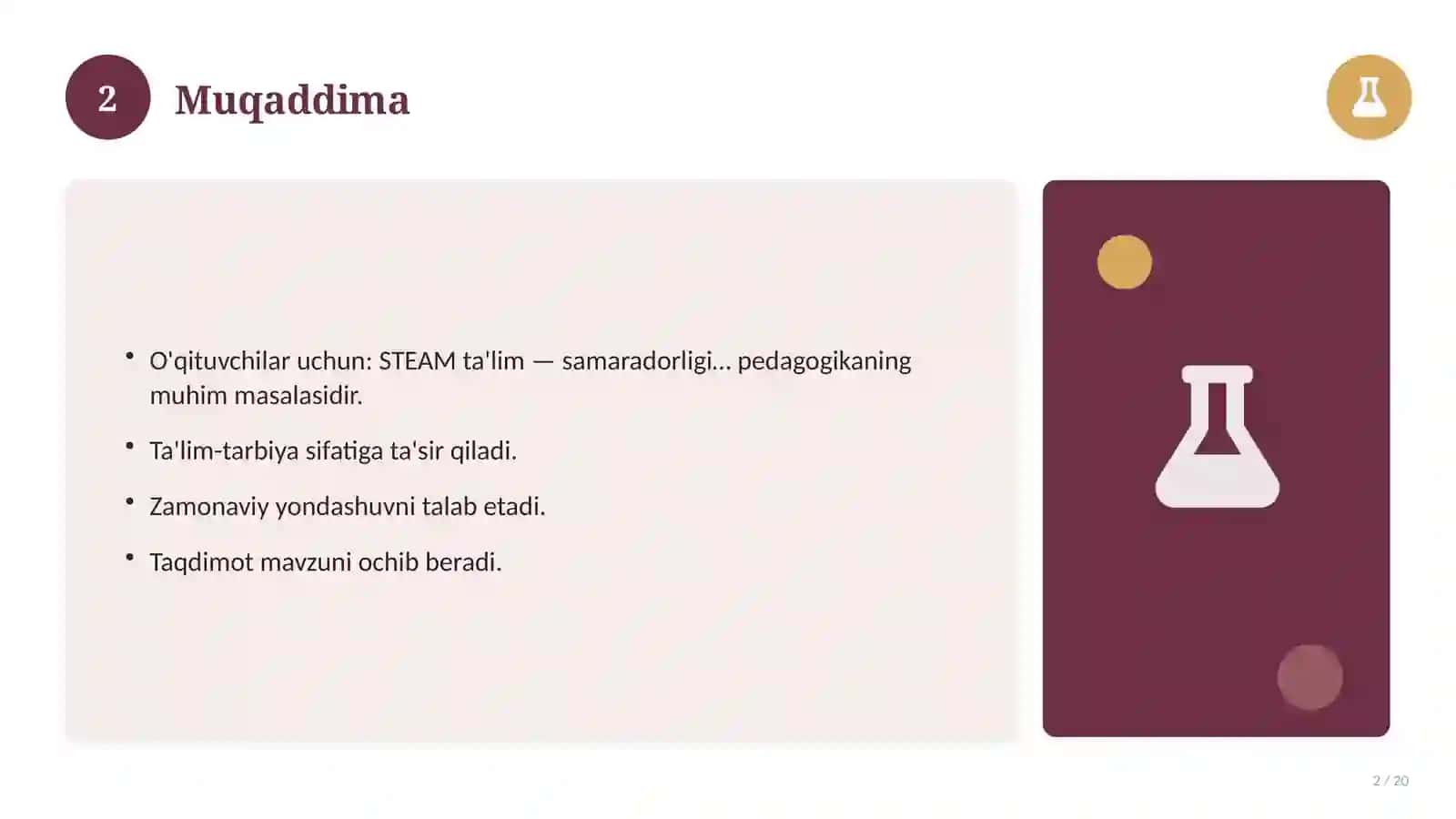 Pedagogik mahorat bo'yicha ma'ruza 2