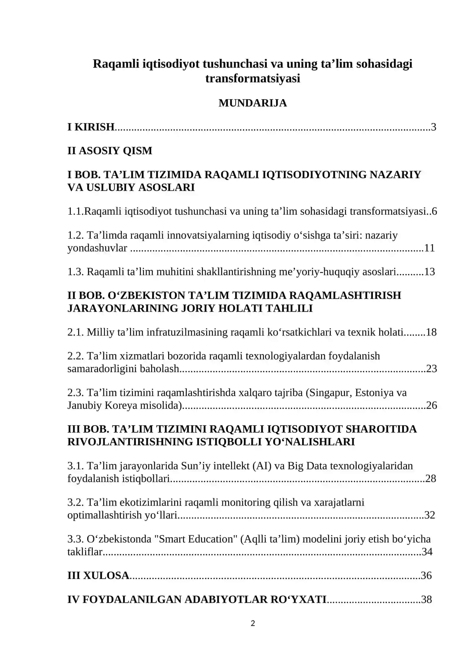 Raqamli iqtisodiyot tushunchasi va uning ta’lim sohasidagi transformatsiyasi 2