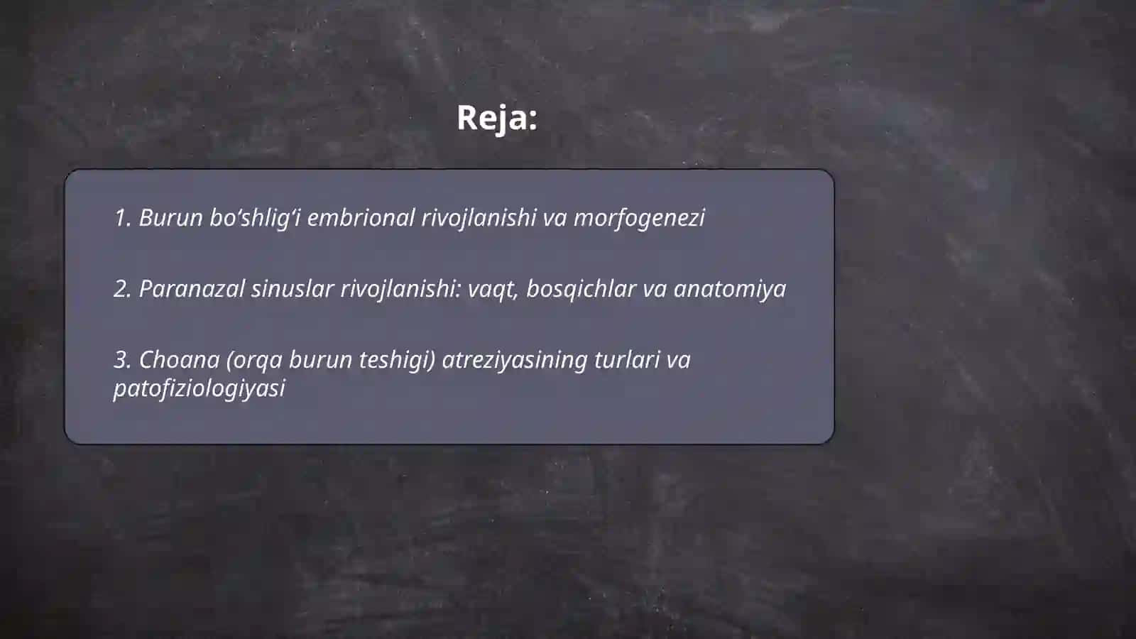Burun boʻshligʻi va Paranazel Sinuslar Taraqqiyoti 2