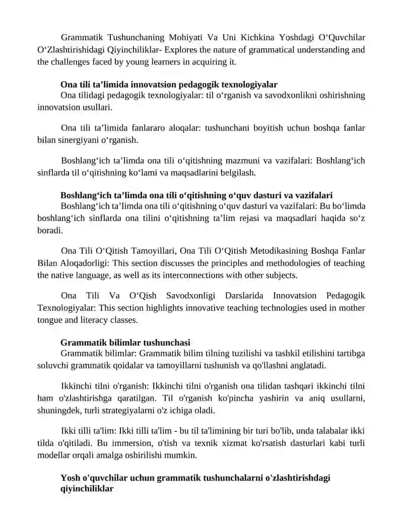 Ona Tili OʻQitish Metodikasining Boshqa Fanlar Bilan Aloqadorligi 2