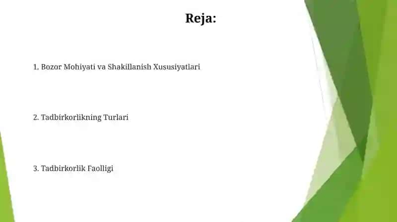 Bozor Mohiyati va Shakillanish Xususiyatlari 2