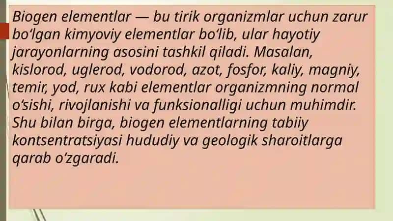 Biogen elementlar kontsentratsiyasi ózgarishi bilan bog'liq bo'lgan endemik va kasb kasalliklari.pptx 2