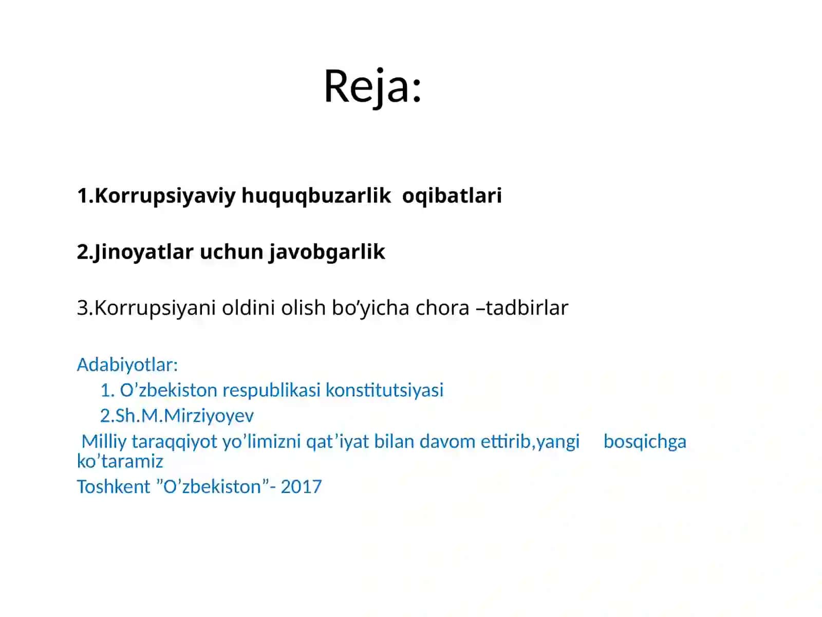 Korrupsiyaviy huquq buzilish va jinoyatlar uchun javobgarlik 2
