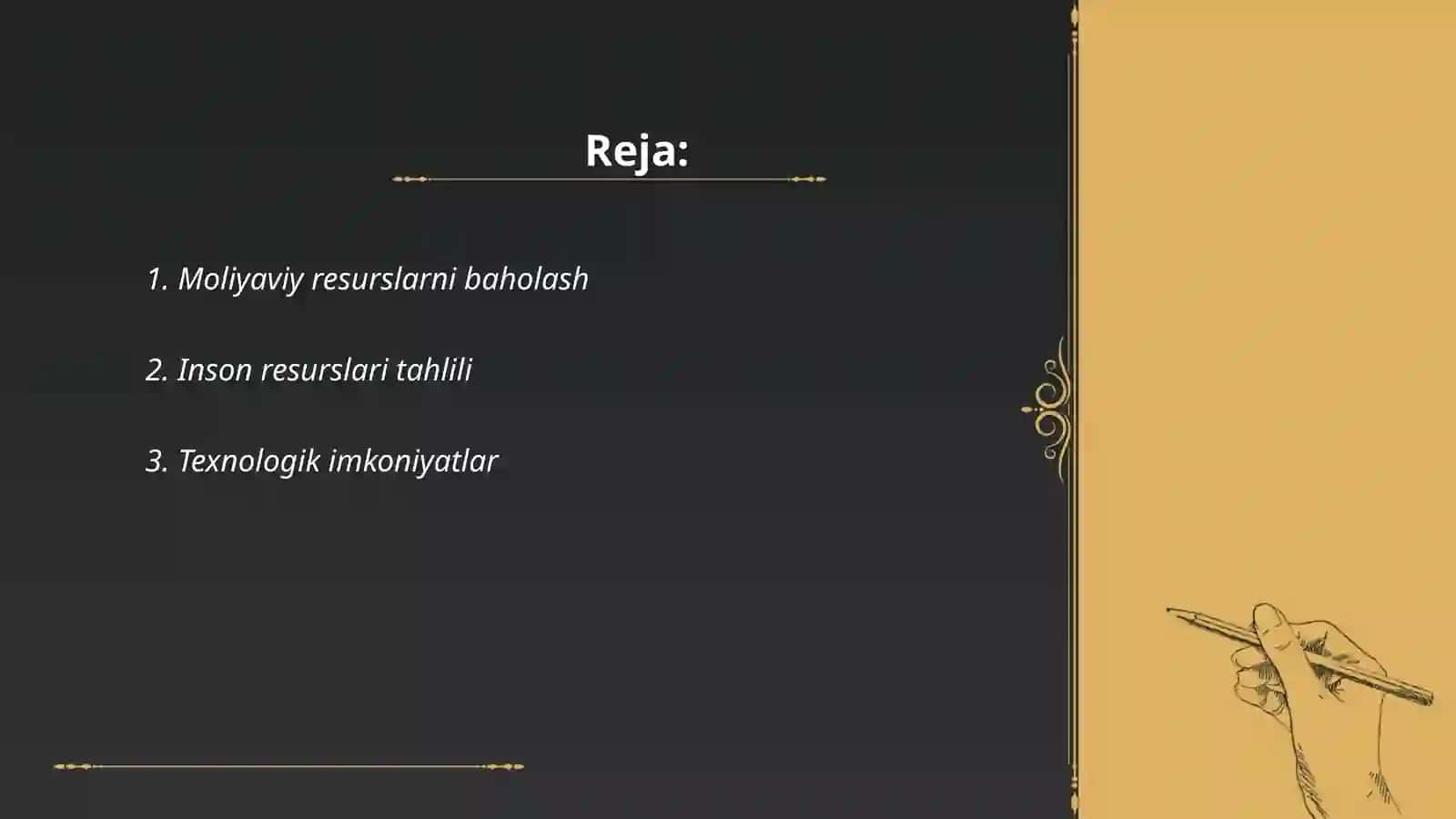Moliyaviy resurslarni baholash 2