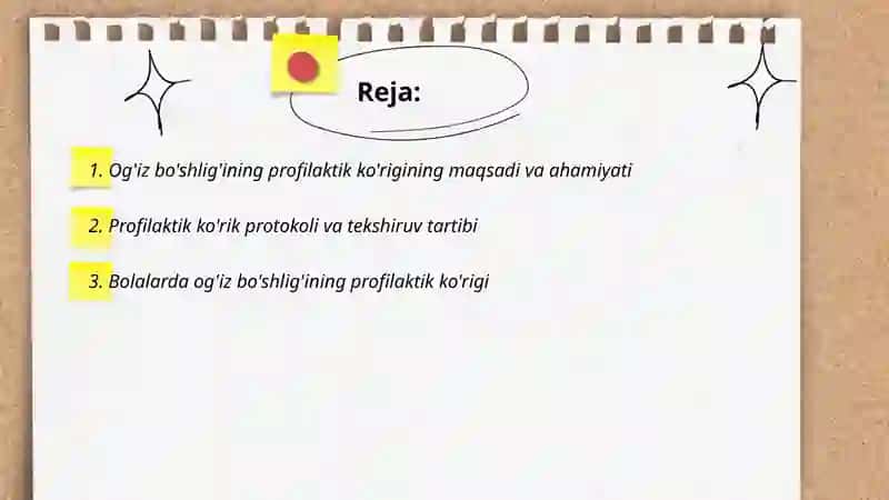 Og'iz bo'shlig'ining profilaktik ko'rigi 2