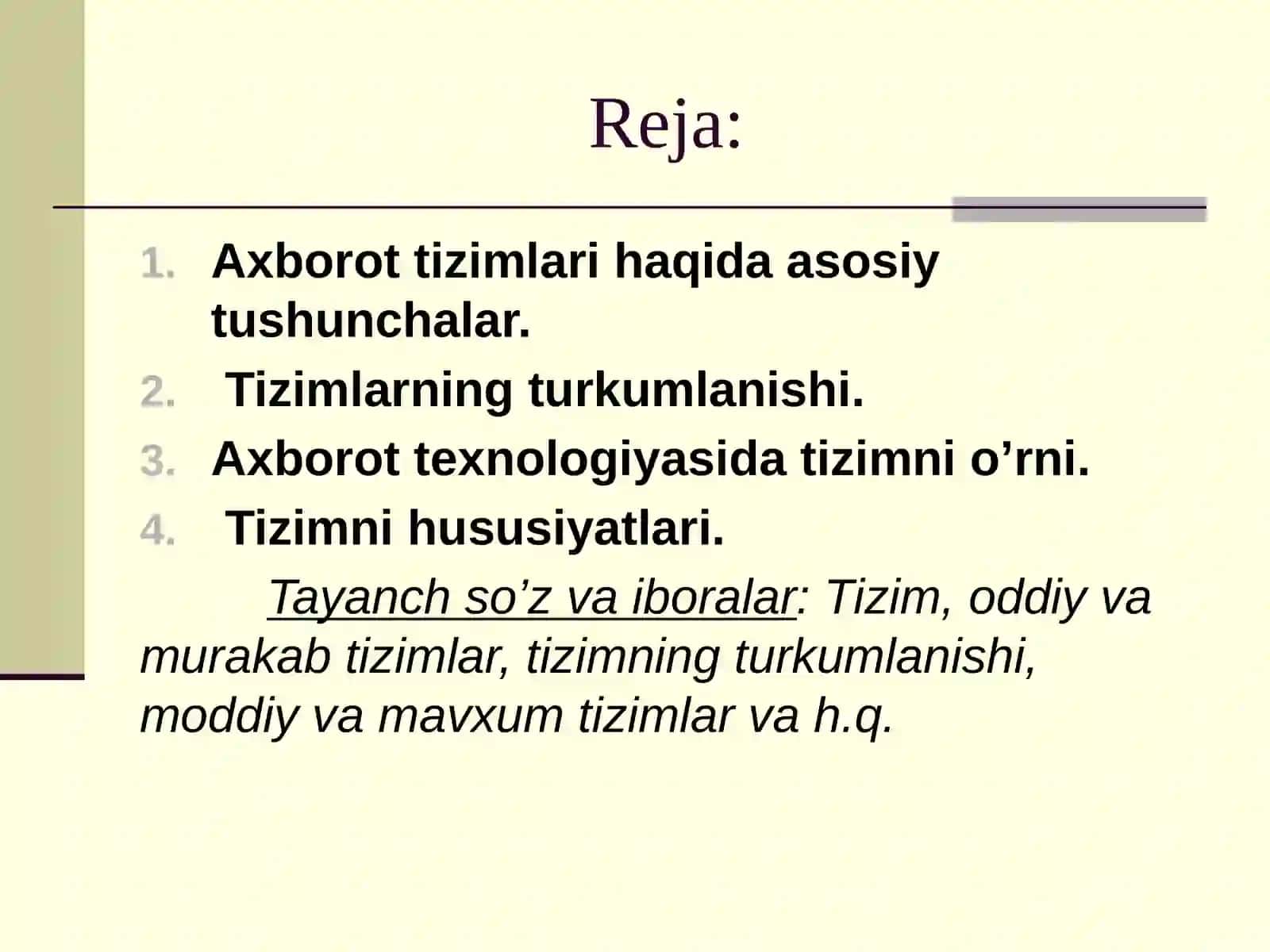 Iqtisodiyotda avtomatlashtirilgan axborot tizimlari. 2