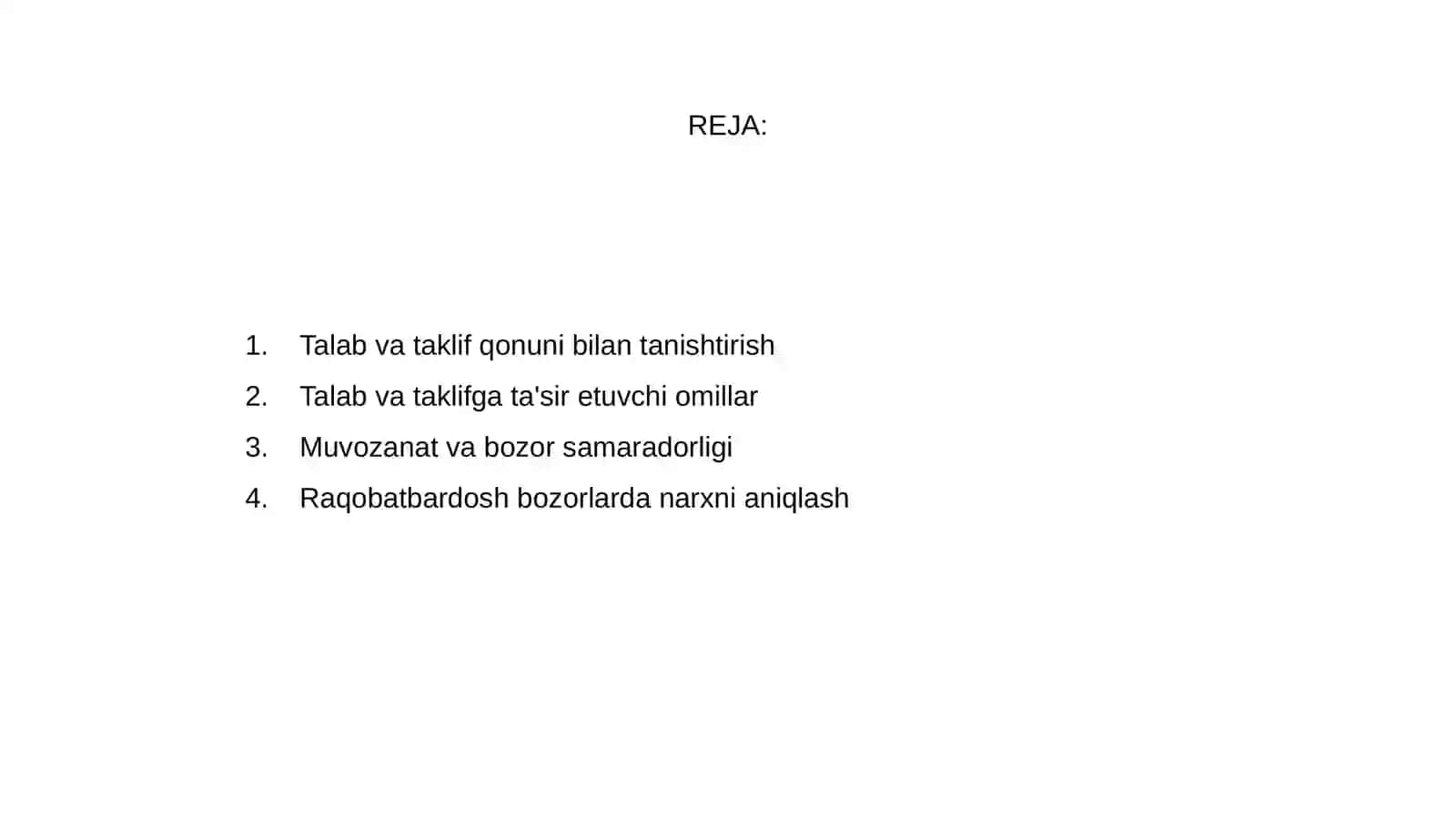 Talab va taklif qonuni 2