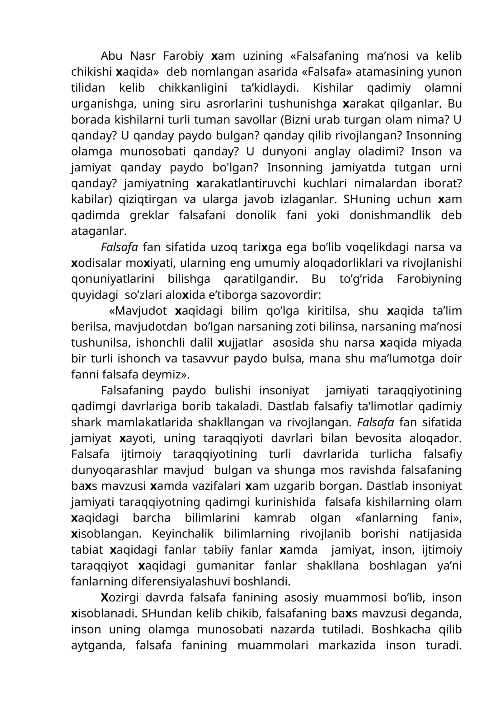 Falsafa fanining predmeti mazmuni va jamiyatdagi roli 2