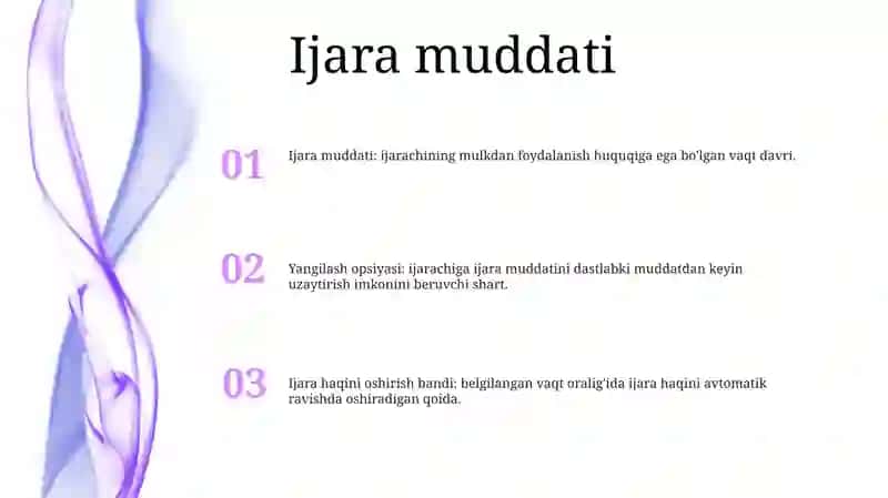 Lizing Shartnomalarini Tuzish 2