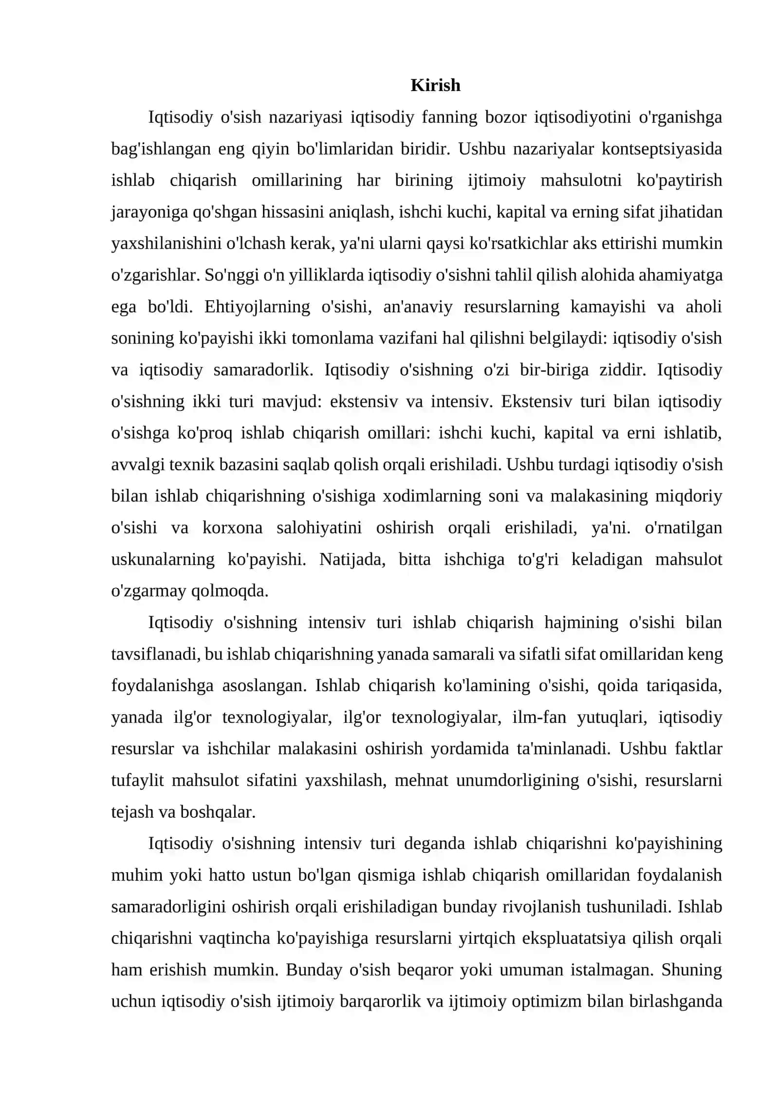 IQTISODIY O‘SISH OMILLARI VA UNING TAHLILI 2