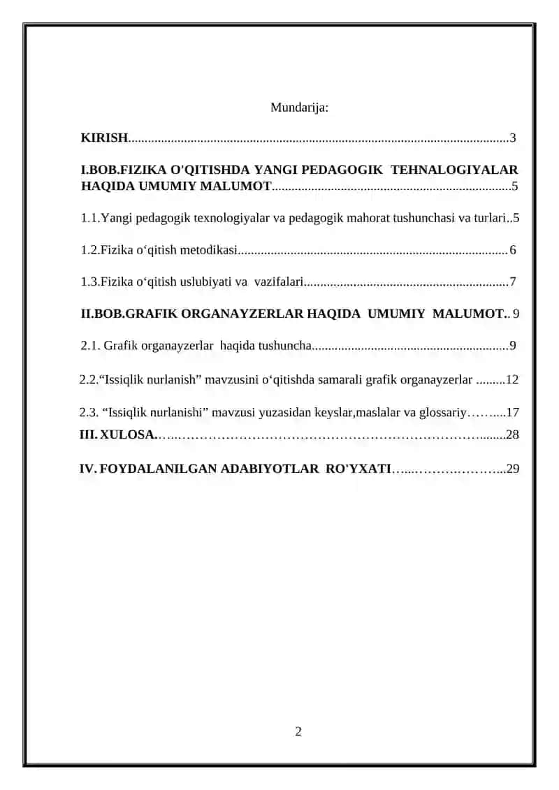 Fizika o'qitishda grafik organayzerlarning qo'llanilishi 2