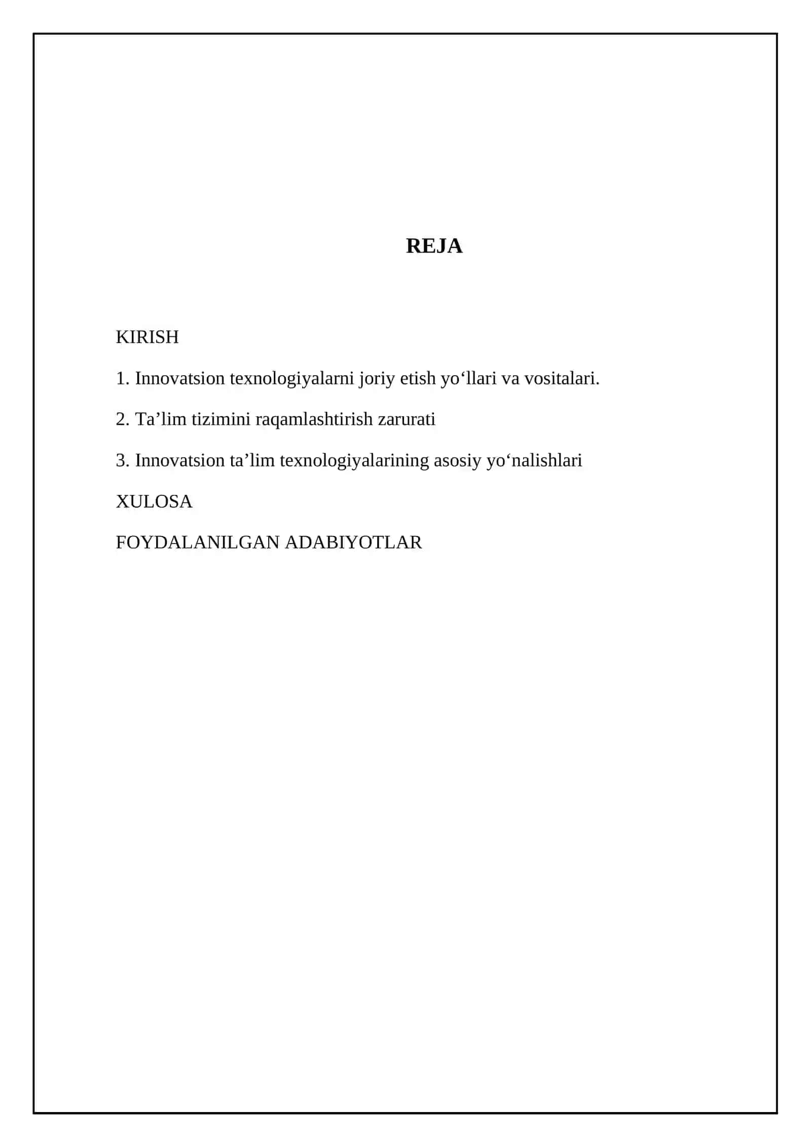 Innovatsion texnologiyalarni joriy etish yoʻllari va vositalari 2