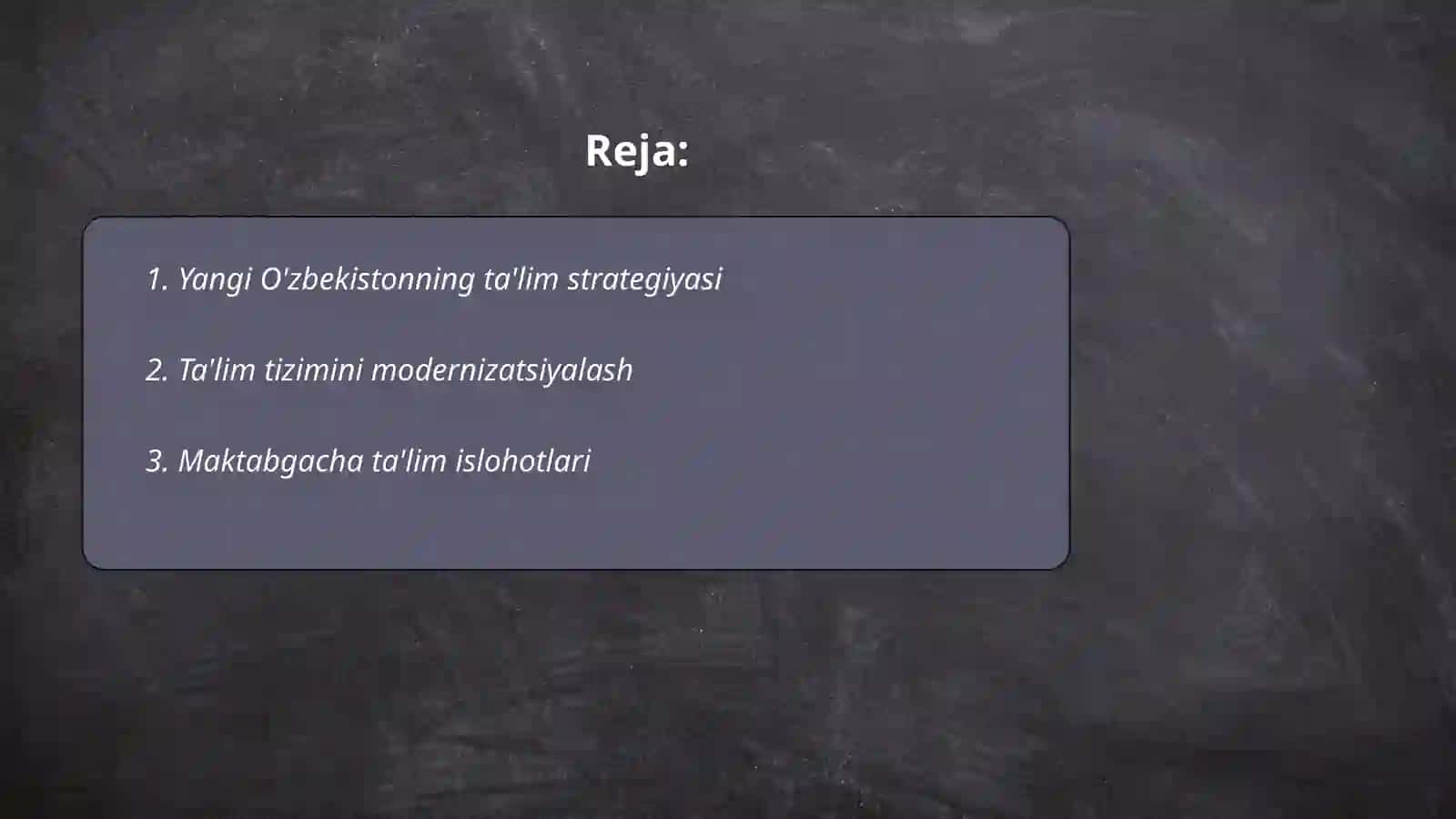 Yangi O'zbekistonda Ta'lim sohasida islohotlar 2