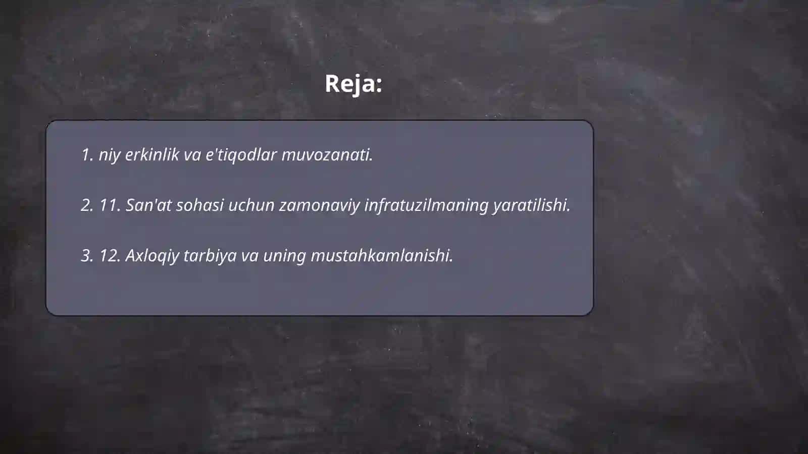 Oʻzbekistondagi Ma'naviy va Madaniy Taraqqiyot 2