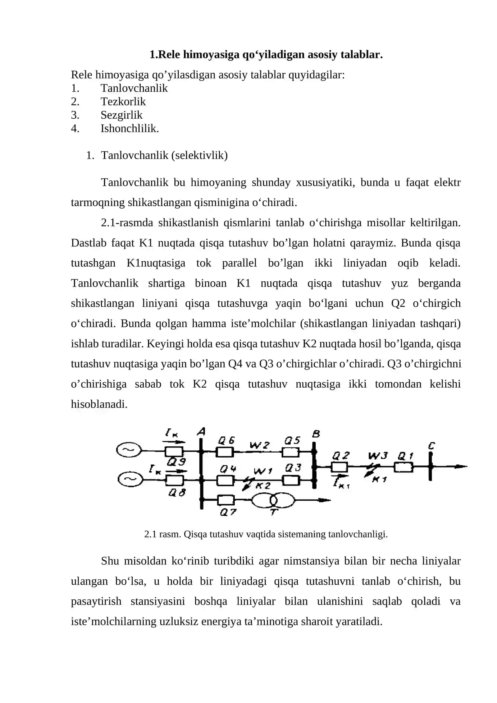 Konchilik korxonalarida qo’llaniladigan rele apparatlari 2